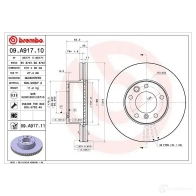 Тормозной диск BREMBO 1422939196 09a91711 8020584226919 9O JGF5 - Изображение 2