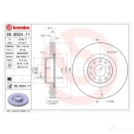Тормозной диск BREMBO 790640 084KZF W 8020584011959 09832411 - Изображение 2
