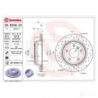 Тормозной диск BREMBO B Y9WAZ 09.B338.2X 1438329909