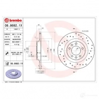 Тормозной диск BREMBO 08.8682.1X YBMJ Y 8020584215265 789503 - Изображение 5