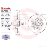 Тормозной диск BREMBO G7W PVF 08.A135.17 8020584015438 789657 - Изображение 3