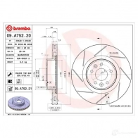Тормозной диск BREMBO G SNEW 09.A752.21 8020584219782 791423 - Изображение 5