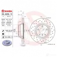 Тормозной диск BREMBO 791222 09.A259.1X 8020584217597 4PEAE QL - Изображение 3