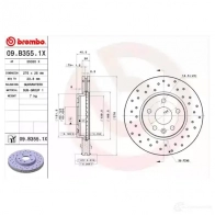 Тормозной диск BREMBO 8020584217610 791557 09b3551x THAL5 J - Изображение 2