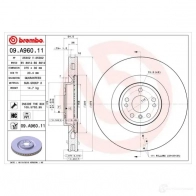 Тормозной диск BREMBO 8020584210949 Mercedes M-Class (W166) 3 Кроссовер 2.1 ML 250 CDI / BlueTEC 4 matic (1604. 1603) 204 л.с. 2011 – 2015 09.A960.11 DWE JC