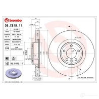 Тормозной диск BREMBO 1438329949 LGF DFMX 09.C819.11