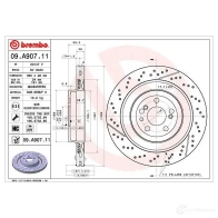 Тормозной диск BREMBO 1438329955 09a90711 HOC0 F - Изображение 2