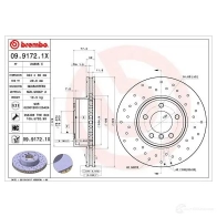 Тормозной диск BREMBO 8020584225769 1422939223 09.9172.1X T0L7 BJT - Изображение 6
