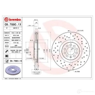 Тормозной диск BREMBO 09.7880.1X 8020584212530 790579 NU13U 3A - Изображение 6