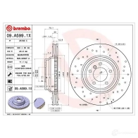 Тормозной диск BREMBO O99OG 7C 1422939207 09.A599.1X 8020584226339 - Изображение 5
