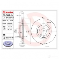 Тормозной диск BREMBO 09.9447.11 5UT3 T 790933 8020584213957 - Изображение 3