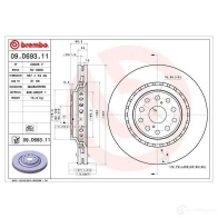 Тормозной диск BREMBO 09.D693.11 752 W0 1438329975 - Изображение 2