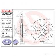 Тормозной диск BREMBO 8020584217566 09.A185.1X 791194 53IL8 1 - Изображение 3