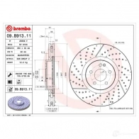 Тормозной диск BREMBO 8020584219256 791675 R FQ1G 09.B913.11 - Изображение 6