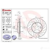 Тормозной диск BREMBO 790638 8020584215371 0983042x NP WUK0 - Изображение 5