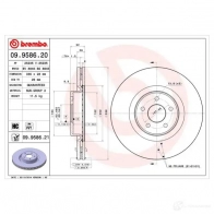 Тормозной диск BREMBO XG F4G 09.9586.21 8020584028568 Ford Focus