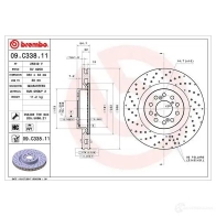 Тормозной диск BREMBO 1210323497 ZR A97 8020584228036 09.C338.11 - Изображение 4
