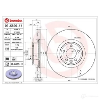 Тормозной диск BREMBO 09.C820.11 XENSD3 E 1438329997