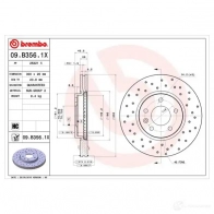 Тормозной диск BREMBO 8020584217528 791560 ZNJ60 51 09b3561x - Изображение 5