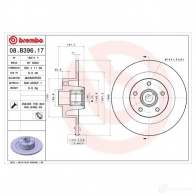 Тормозной диск BREMBO 08.B396.17 789835 8020584030400 W 73YR5H - Изображение 3