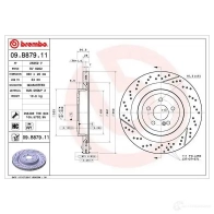 Тормозной диск BREMBO 09.B879.11 8020584227992 1210323117 PCB SX - Изображение 4