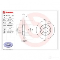 Тормозной диск BREMBO 789113 08.4177.10 1 N3A4B 8020584417713 - Изображение 5