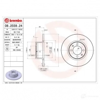 Тормозной диск BREMBO 789022 1H9 UPG 08255924 8020584013427 - Изображение 2