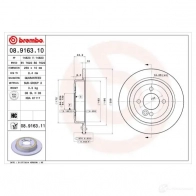 Тормозной диск BREMBO 4 MVSA3 8020584916315 08916310 789539 - Изображение 2