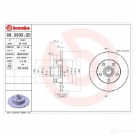 Тормозной диск BREMBO 8020584500521 08.5005.20 789181 5X TS7 - Изображение 7