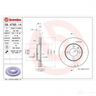 Тормозной диск BREMBO 789976 09.4765.14 8020584012475 53HR NB - Изображение 7