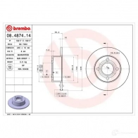 Тормозной диск BREMBO X7R 8M 08487414 8020584013199 789157 - Изображение 5