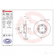 Тормозной диск BREMBO 8020584782217 O KZGB 08.7822.10 789462 - Изображение 4