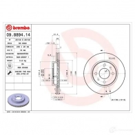 Тормозной диск BREMBO 8020584013403 00U OLH 790766 09889414 - Изображение 2