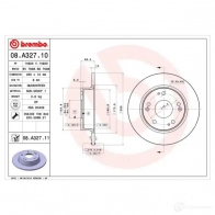 Тормозной диск BREMBO 08.A327.11 JNY MI 789698 8020584037997 - Изображение 3