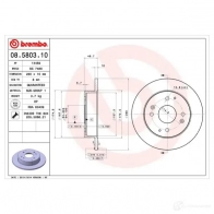 Тормозной диск BREMBO 8020584580318 K881 4Y 789324 08.5803.10 - Изображение 2