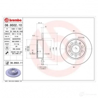 Тормозной диск BREMBO 789579 H067 JSU 08.9502.11 8020584024256 - Изображение 3