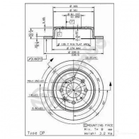 Тормозной диск BREMBO 08710475 789399 7Q1 X5L 8020584710470 - Изображение 2