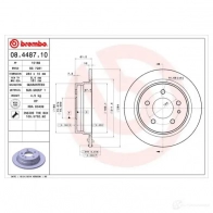 Тормозной диск BREMBO 4SI7UC Y 08448710 789138 8020584448717 - Изображение 1