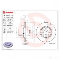 Тормозной диск BREMBO 09.5527.24 790145 8020584012581 DRIT 9