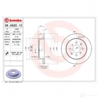 Тормозной диск BREMBO 8020584023198 08.A920.10 789811 YY H17G - Изображение 2