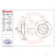 Тормозной диск BREMBO 8020584723715 789418 08723710 ZF CMYWB
