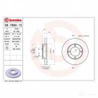 Тормозной диск BREMBO 08786010 NV MKM7 789463 8020584786017 - Изображение 2