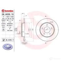 Тормозной диск BREMBO 08.A029.11 QVK KD5 8020584215906 789639 - Изображение 3
