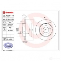 Тормозной диск BREMBO 08.A029.11 QVK KD5 8020584215906 789639 - Изображение 6