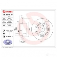 Тормозной диск BREMBO 789826 08.B348.41 O E6ZSA 8020584037508 - Изображение 5