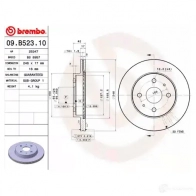 Тормозной диск BREMBO 8020584216828 AO 6OGL 09b52310 791594 - Изображение 2