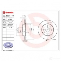 Тормозной диск BREMBO 8020584216828 AO 6OGL 09b52310 791594 - Изображение 3