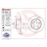 Тормозной диск BREMBO 789484 08.8302.11 OG ZTFD 8020584210482 - Изображение 4