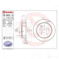 Тормозной диск BREMBO FS3N 4 789764 8020584031551 08.A635.11 - Изображение 2