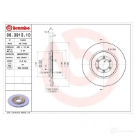 Тормозной диск BREMBO E7U DC 08391010 8020584391013 789095 - Изображение 2